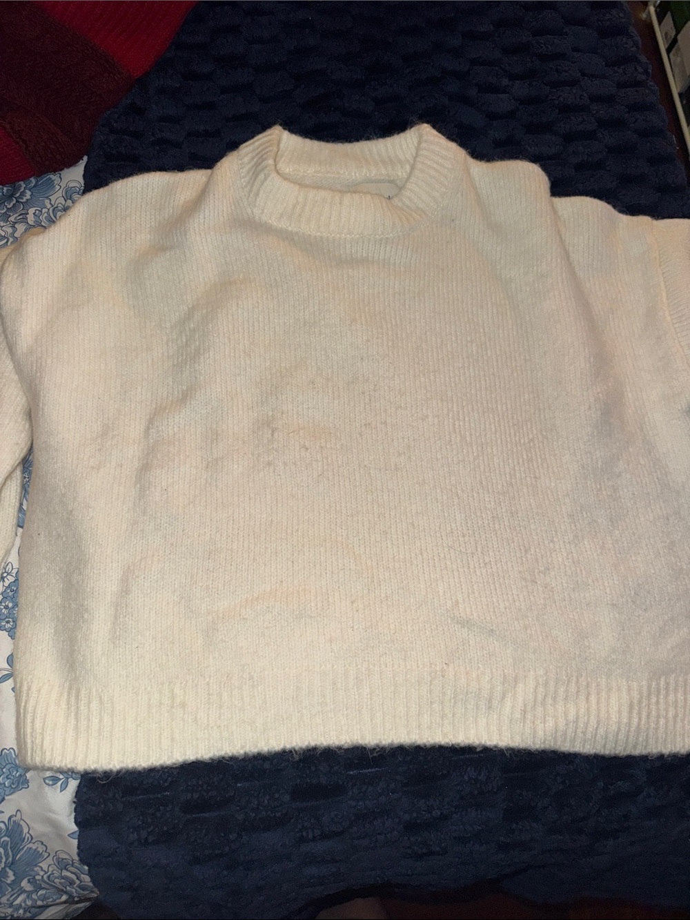 Abercrombie & Fitch Cream Crewneck Sweater